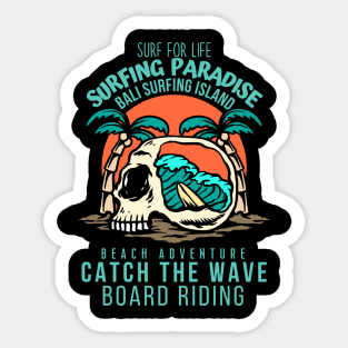 Surf for life, Bali surfing Paradise Sticker